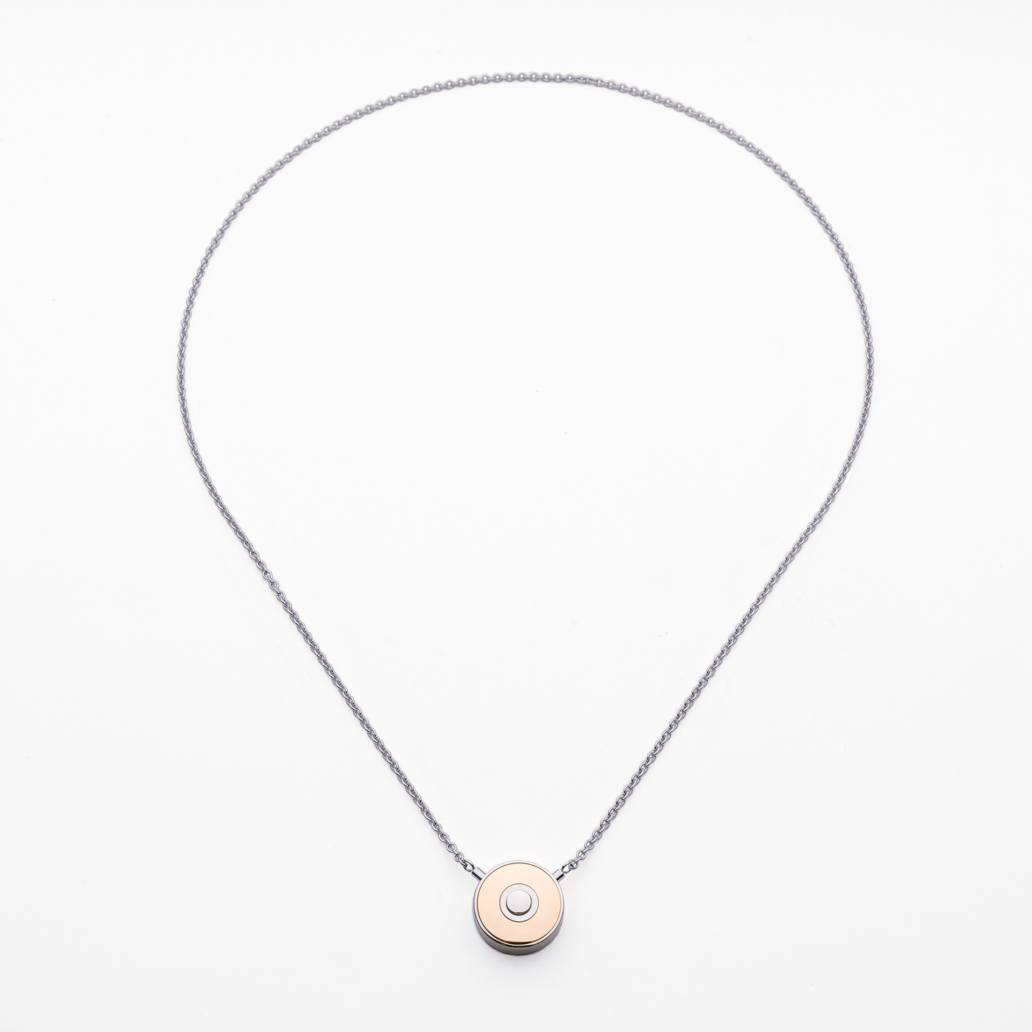 The secret pendant Icon palladium tone finish