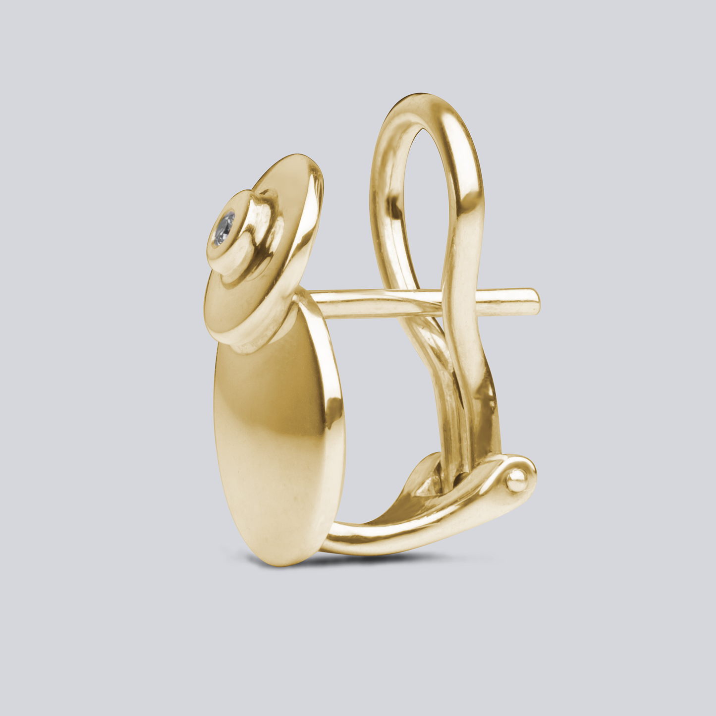 The secret button earrings 18K gold