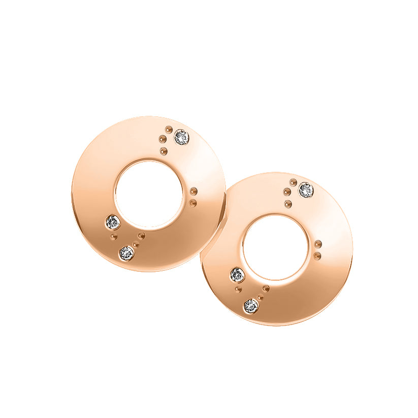 The secret circle 18K gold earrings zodiac