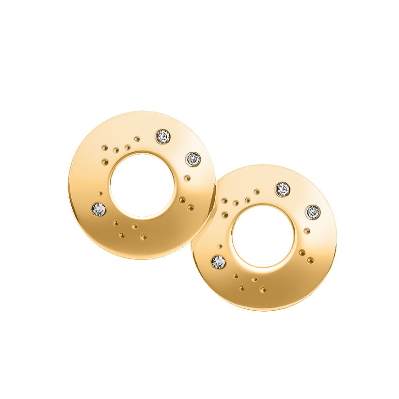 The secret circle 18K gold earrings zodiac