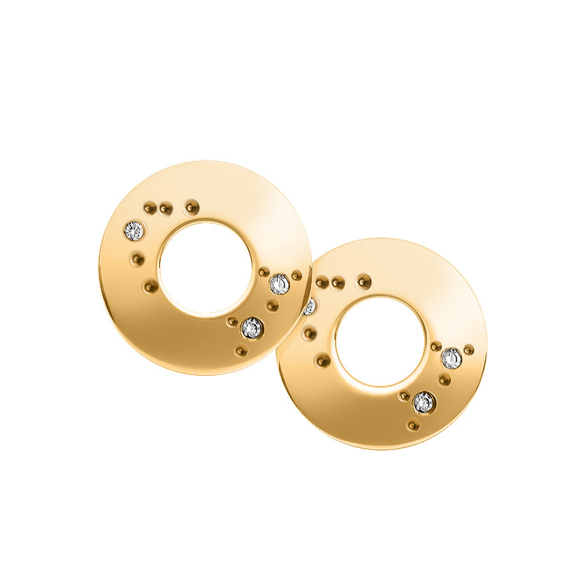 The secret circle 18K gold earrings zodiac