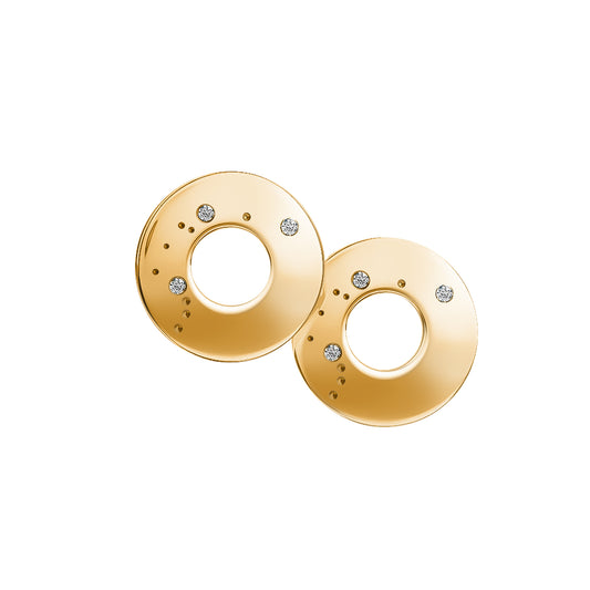 The secret circle 18K gold earrings gemini