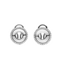 Gold earrings with diamonds in fishtail - setting