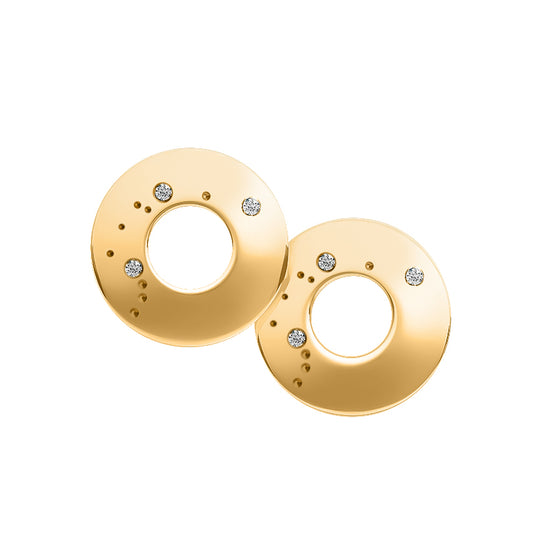 The secret circle 18K gold earrings Aquarius