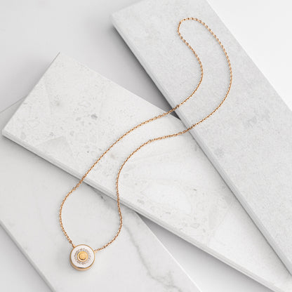 The secret pendant Circle gold mit Champagne-Diamanten