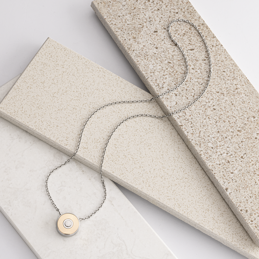 The secret pendant Icon palladium tone finish